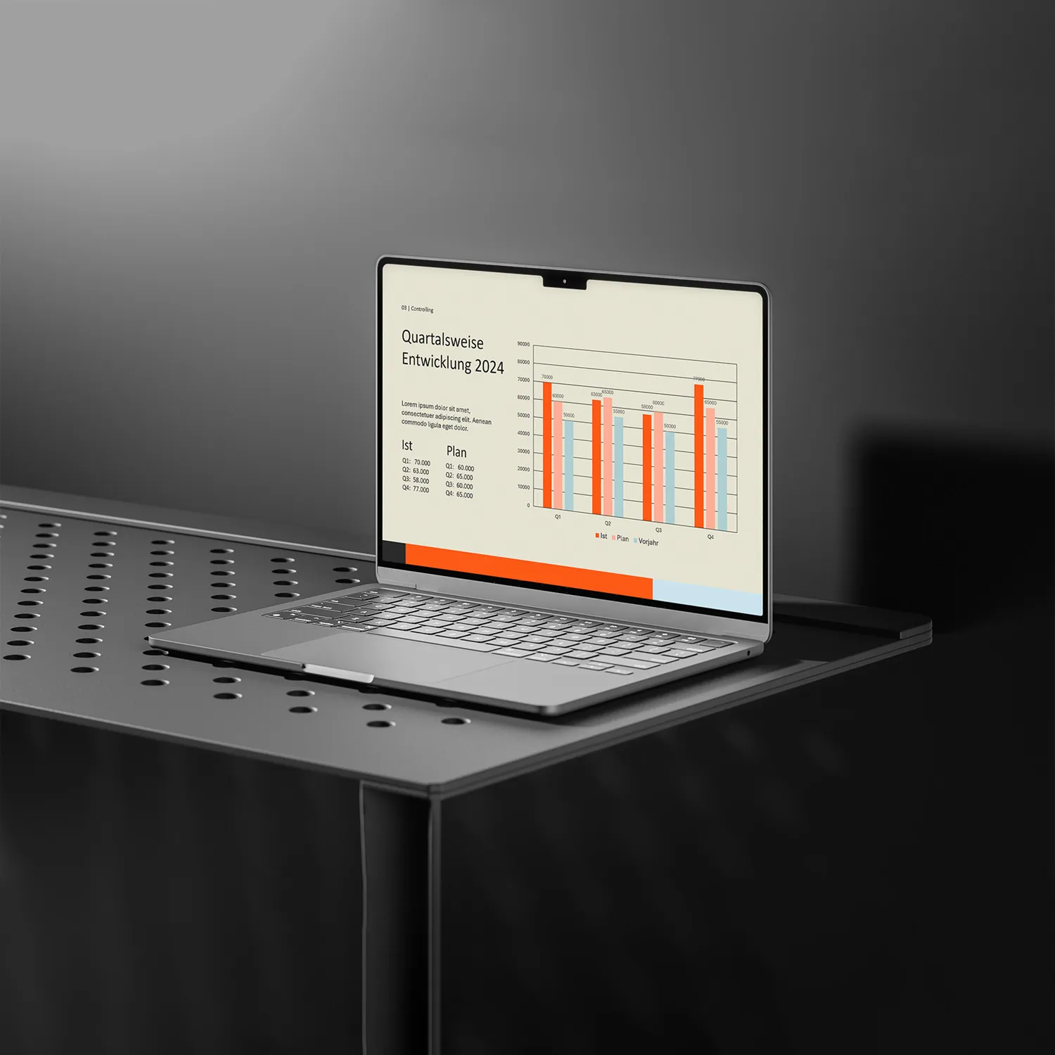Praesentation-design-PowerPoint-Design-Jahresbesprechung-slide-design-diagramm-graph-1 Ansprechende Diagramme und Schaubilder helfen deinem Publikum, deine Inhalte zu verstehen.